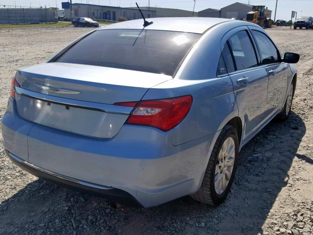 1C3CCBAB1CN204320 - 2012 CHRYSLER 200 LX BLUE photo 4