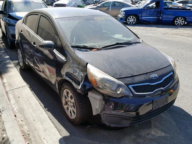 KNADN4A37D6294094 - 2013 KIA RIO EX BLACK photo 1