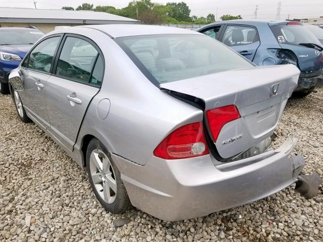 1HGFA16836L079893 - 2006 HONDA CIVIC EX SILVER photo 3