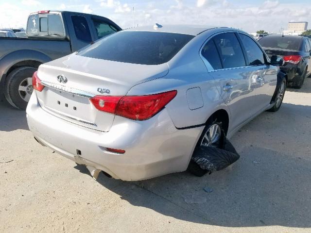 JN1EV7AP4GM302506 - 2016 INFINITI Q50 PREMIU SILVER photo 4