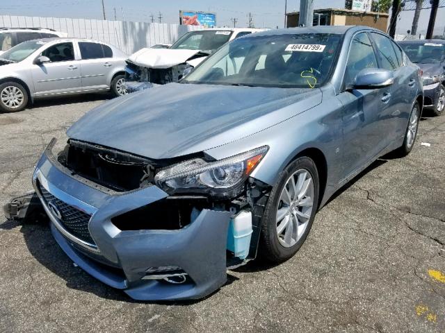 JN1BV7AP5FM352901 - 2015 INFINITI Q50 BASE BLUE photo 2