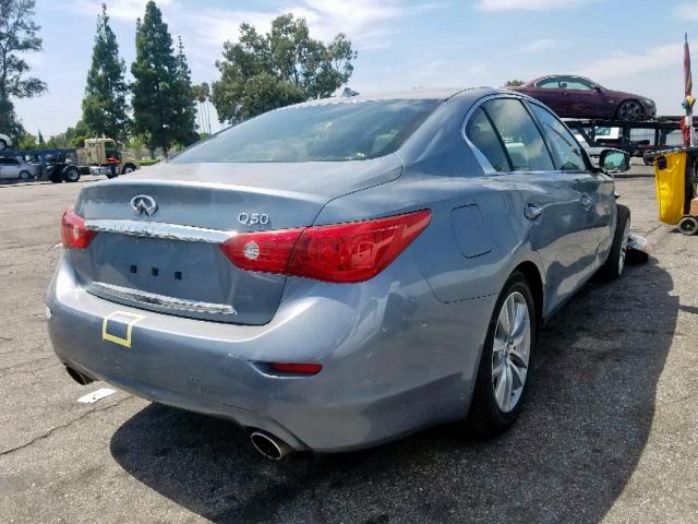 JN1BV7AP5FM352901 - 2015 INFINITI Q50 BASE BLUE photo 4