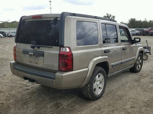 1J8HG48NX6C167021 - 2006 JEEP COMMANDER BEIGE photo 4