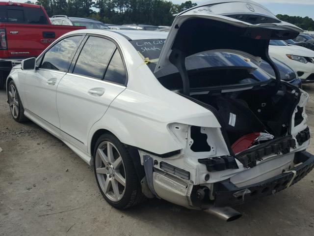 WDDGF4HB5EA956527 - 2014 MERCEDES-BENZ C 250 WHITE photo 3