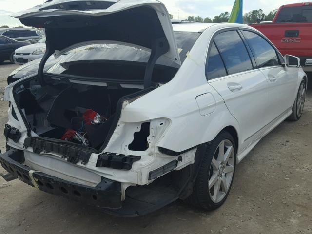 WDDGF4HB5EA956527 - 2014 MERCEDES-BENZ C 250 WHITE photo 4