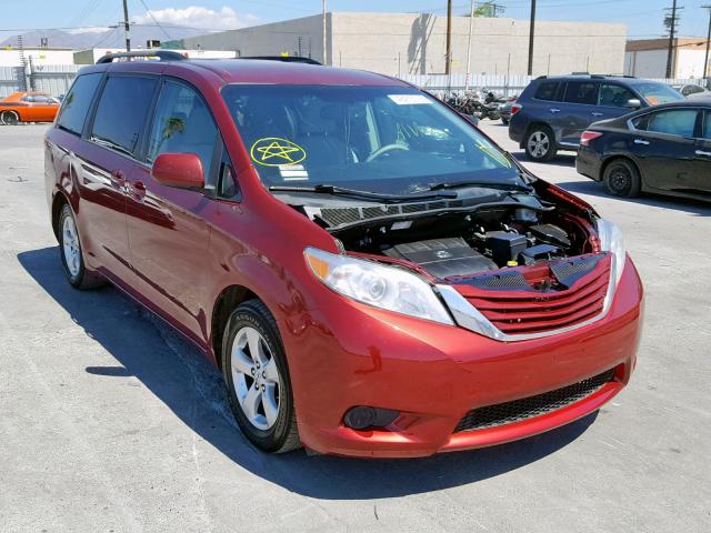 5TDKK3DC9DS292517 - 2013 TOYOTA SIENNA LE BURGUNDY photo 1