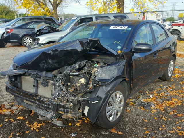 KNAFU4A25D5719823 - 2013 KIA FORTE EX BLACK photo 2