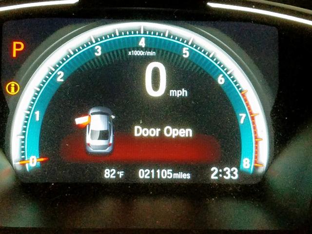 19XFC1F79HE214578 - 2017 HONDA CIVIC EXL Մոխրագույն լուսանկար 8