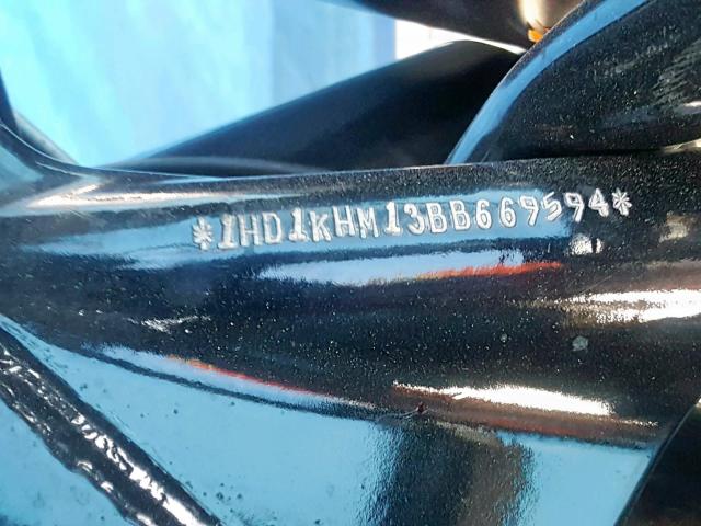 1HD1KHM13BB669594 - 2011 HARLEY-DAVIDSON FLTRX 黑色 照片 10