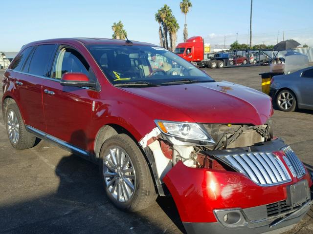 2LMDJ6JK3EBL04933 - 2014 LINCOLN MKX RED photo 1