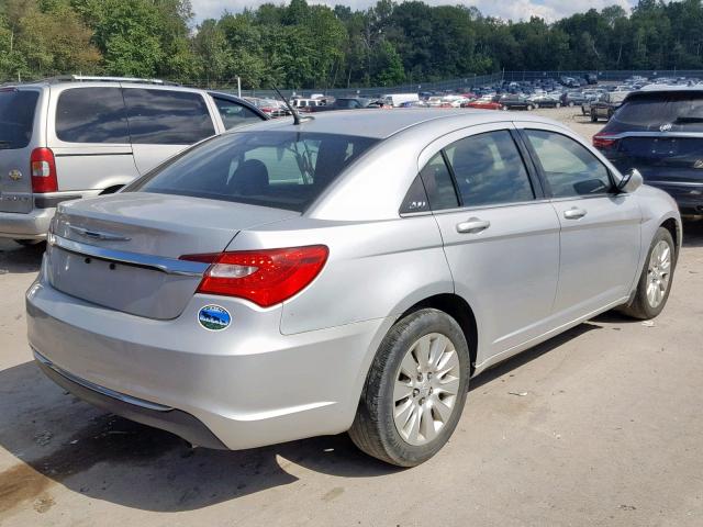 1C3CCBAB0CN319264 - 2012 CHRYSLER 200 LX SILVER photo 4