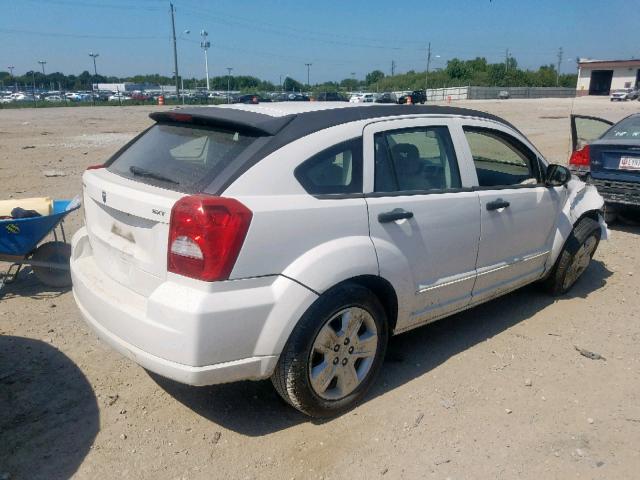 1B3HB48B27D566353 - 2007 DODGE CALIBER SX WHITE photo 4