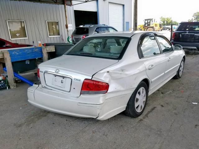 KMHWF25S94A946933 - 2004 HYUNDAI SONATA GL WHITE photo 4