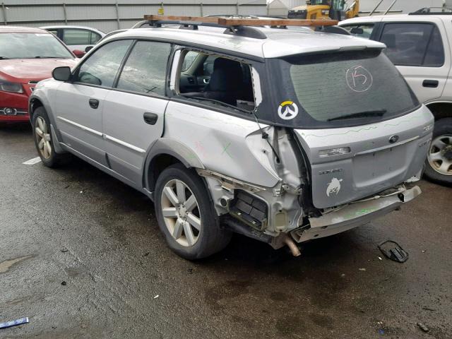 4S4BP61C076301032 - 2007 SUBARU LEGACY OUT SILVER photo 3