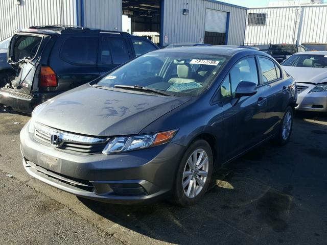 19XFB2F94CE380641 - 2012 HONDA CIVIC EXL GRAY photo 2