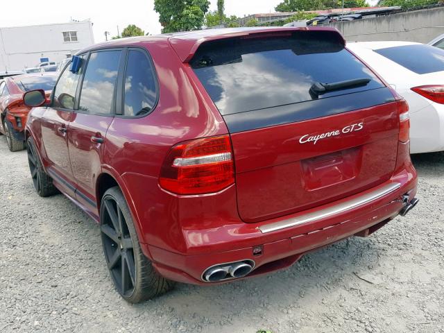 WP1AD29P58LA73135 - 2008 PORSCHE CAYENNE GT RED photo 3