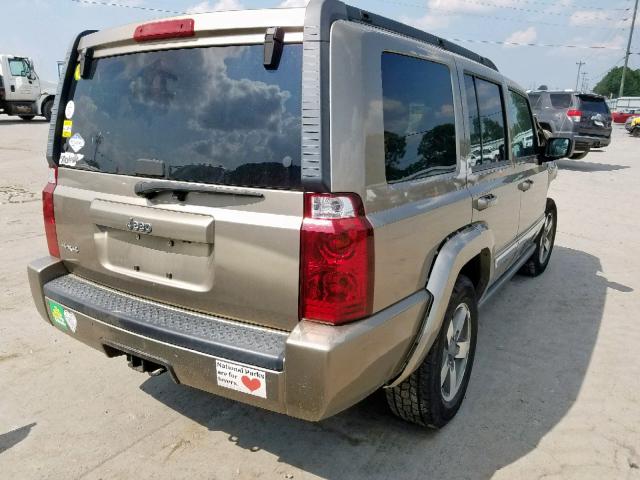 1J8HG48N46C267440 - 2006 JEEP COMMANDER ოქროსფერი ფოტო 4