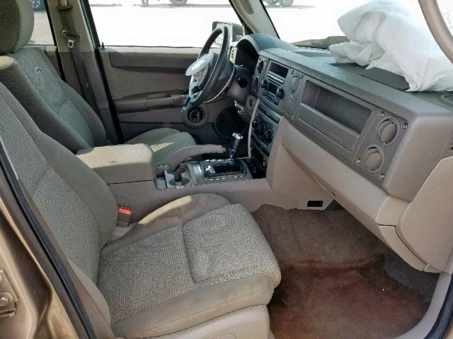 1J8HG48N46C267440 - 2006 JEEP COMMANDER ოქროსფერი ფოტო 5