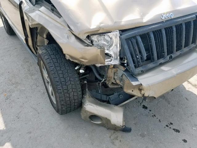 1J8HG48N46C267440 - 2006 JEEP COMMANDER ოქროსფერი ფოტო 9