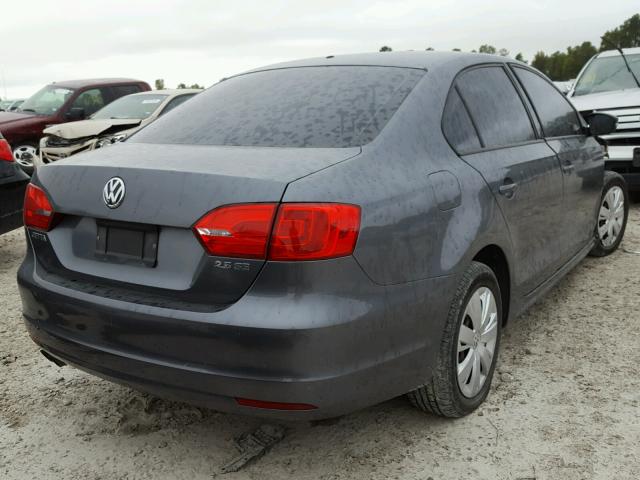 3VWDX7AJ6BM358178 - 2011 VOLKSWAGEN JETTA SE GRAY photo 4