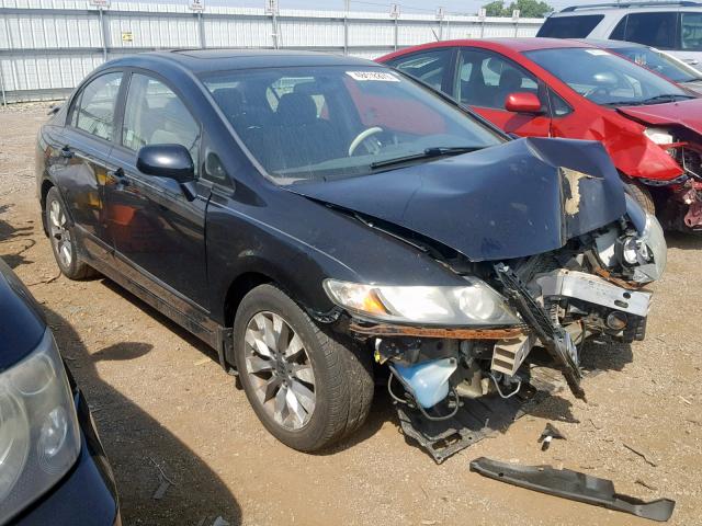 19XFA16889E006241 - 2009 HONDA CIVIC EX BLACK photo 1