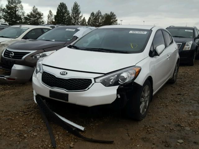 KNAFX4A84F5389333 - 2015 KIA FORTE EX WHITE photo 2