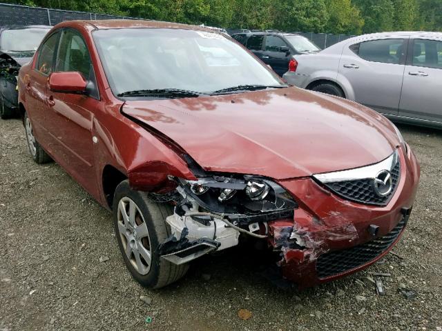 JM1BK12F981105720 - 2008 MAZDA 3 I BURGUNDY photo 1