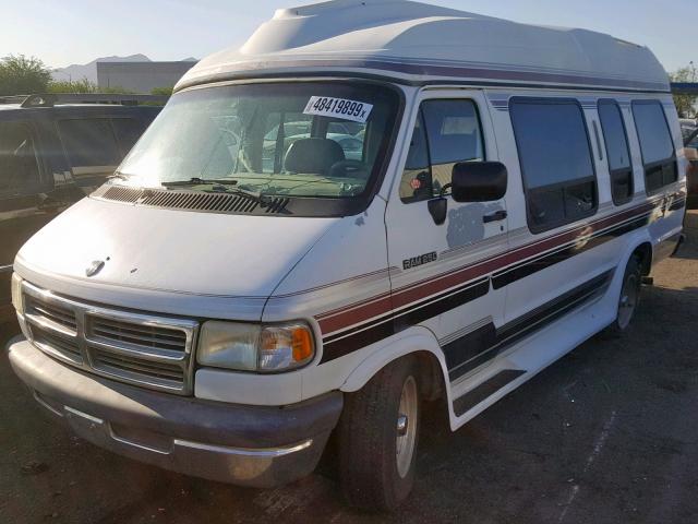 2B6HB21Y6RK186625 - 1994 DODGE RAM VAN B2 WHITE photo 2