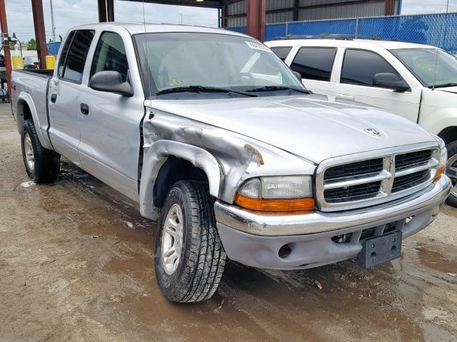 1D7HG48N94S507887 - 2004 DODGE DAKOTA QUA SILVER photo 1