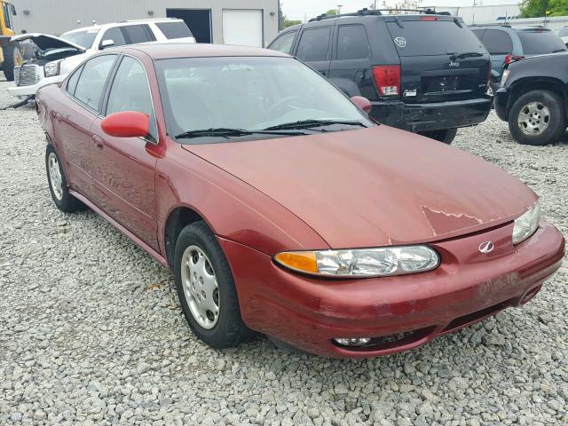 1G3NL52T4YC407184 - 2000 OLDSMOBILE ALERO GL MAROON photo 1