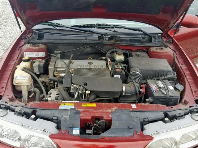 1G3NL52T4YC407184 - 2000 OLDSMOBILE ALERO GL MAROON photo 7