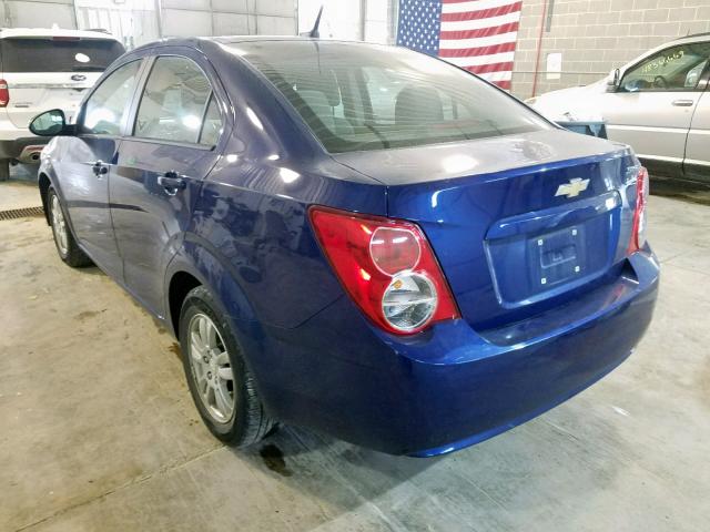 1G1JB5SH1C4220493 - 2012 CHEVROLET SONIC LS 蓝色 照片 3