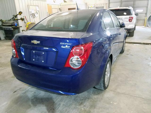 1G1JB5SH1C4220493 - 2012 CHEVROLET SONIC LS 蓝色 照片 4