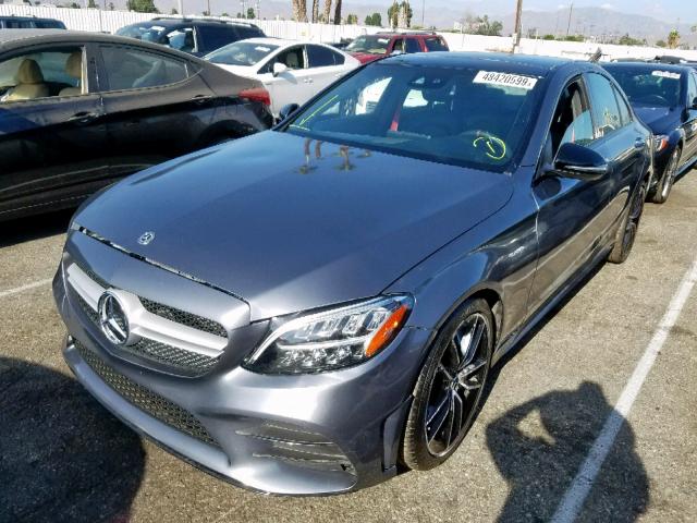 55SWF6EB2KU317500 - 2019 MERCEDES-BENZ C 43 AMG GRAY photo 2