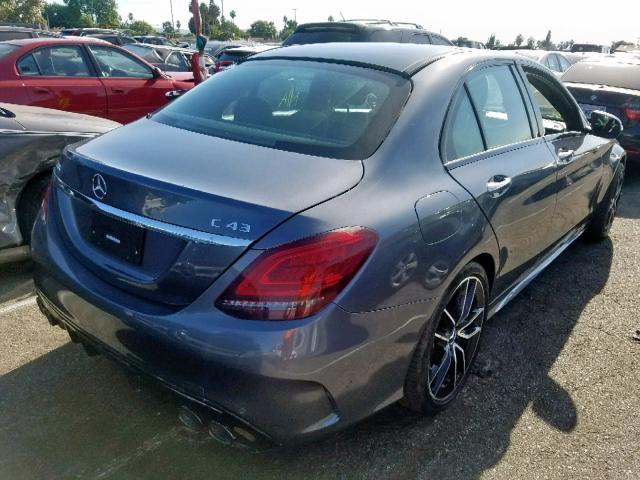 55SWF6EB2KU317500 - 2019 MERCEDES-BENZ C 43 AMG GRAY photo 4