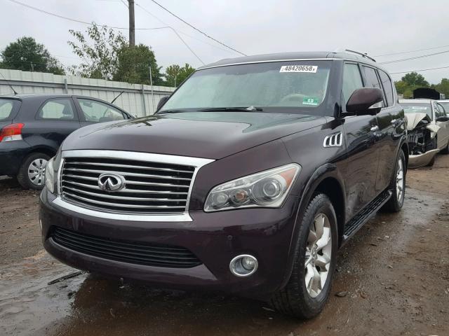 JN8AZ2NEXC9016933 - 2012 INFINITI QX56 BURGUNDY photo 2