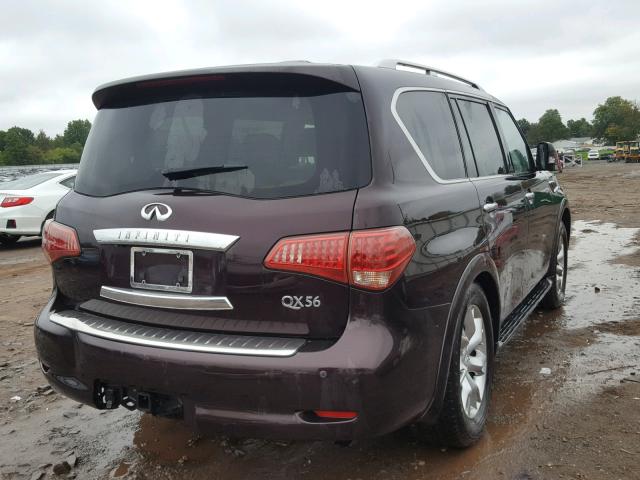 JN8AZ2NEXC9016933 - 2012 INFINITI QX56 BURGUNDY photo 4