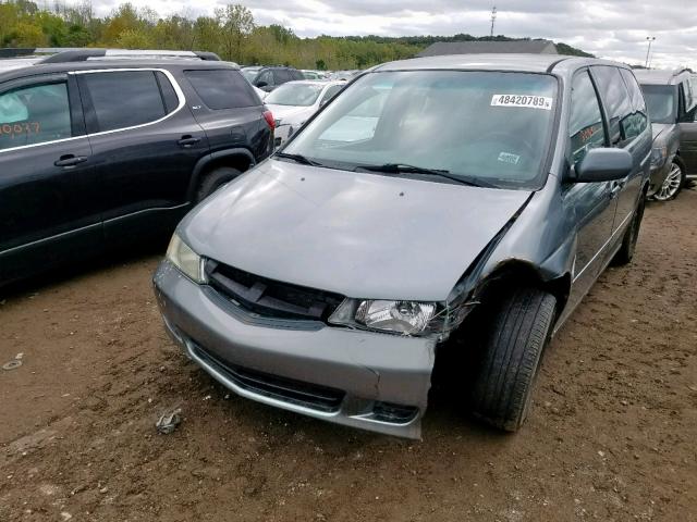 2HKRL18642H566455 - 2002 HONDA ODYSSEY EX GRAY photo 2