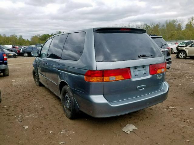 2HKRL18642H566455 - 2002 HONDA ODYSSEY EX GRAY photo 3