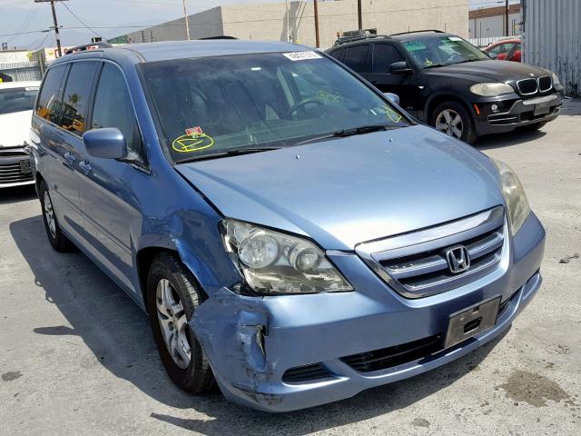 5FNRL38445B129472 - 2005 HONDA ODYSSEY EX BLUE photo 1