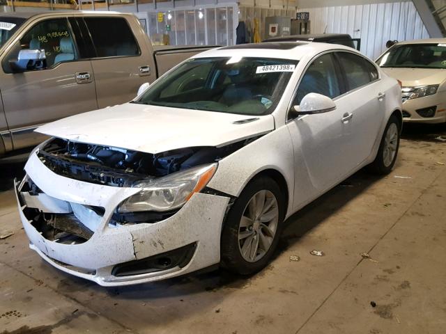 2G4GN5EX7E9271035 - 2014 BUICK REGAL PREM WHITE photo 2