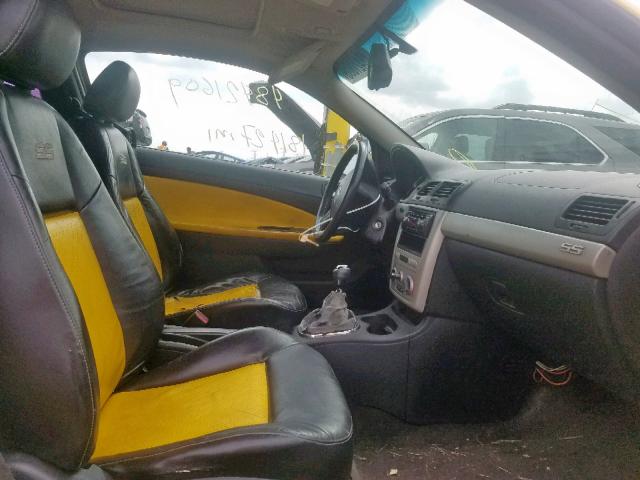 1G1AP14P757645295 - 2005 CHEVROLET COBALT SS YELLOW photo 5