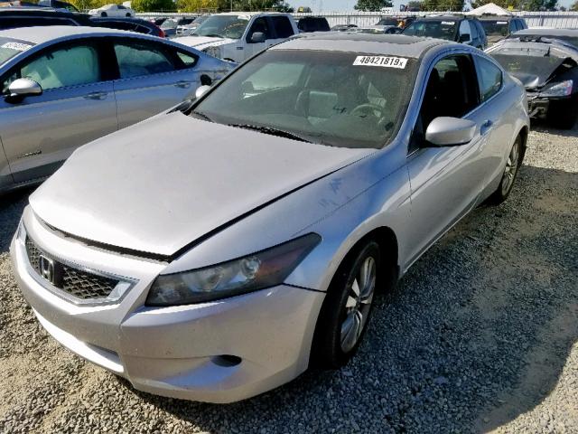 1HGCS12829A021084 - 2009 HONDA ACCORD EXL SILVER photo 2