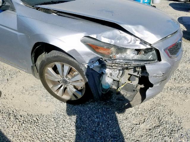 1HGCS12829A021084 - 2009 HONDA ACCORD EXL SILVER photo 9