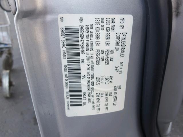 2A8GM68X47R300480 - 2007 CHRYSLER PACIFICA T GRAY photo 10