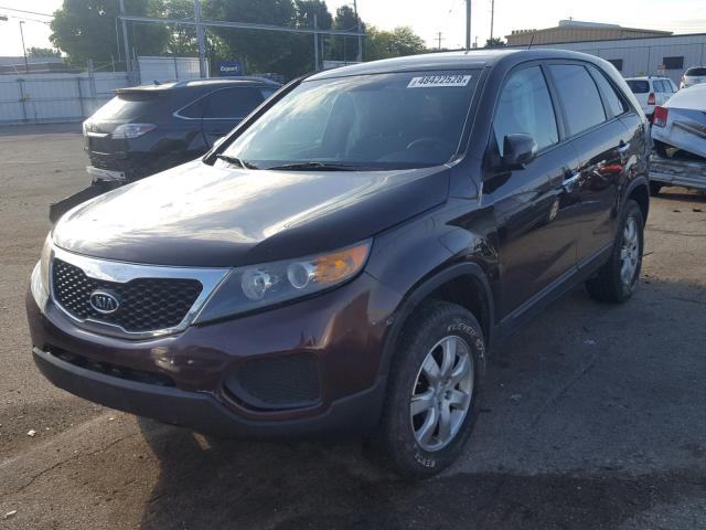 5XYKT3A15BG136047 - 2011 KIA SORENTO BA MAROON photo 2