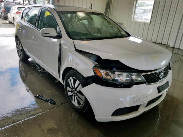 KNAFU5A21D5667211 - 2013 KIA FORTE EX WHITE photo 1