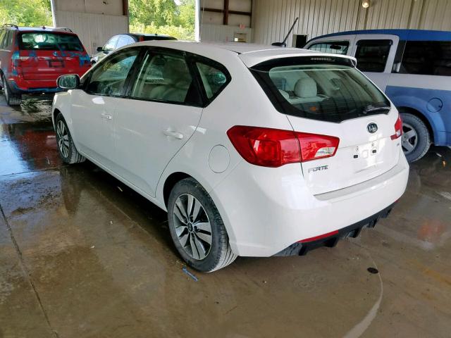 KNAFU5A21D5667211 - 2013 KIA FORTE EX WHITE photo 3