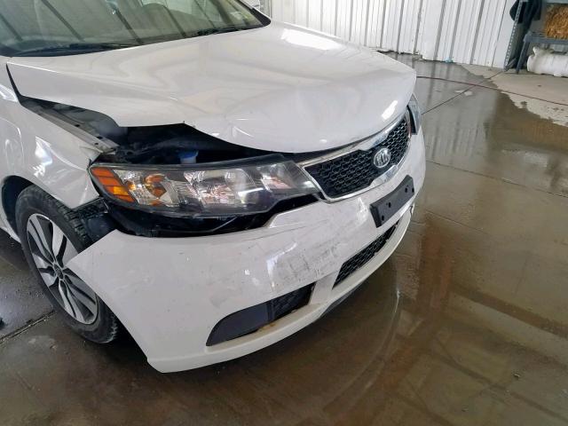 KNAFU5A21D5667211 - 2013 KIA FORTE EX WHITE photo 9