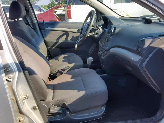 KL1TD56678B148843 - 2008 CHEVROLET AVEO BASE Күміс фото 5
